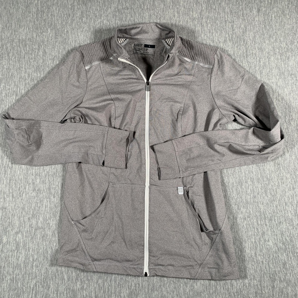 5.11 Tactical Jacket Womens Large Gray Full Zip Lightweight Performance Athletic